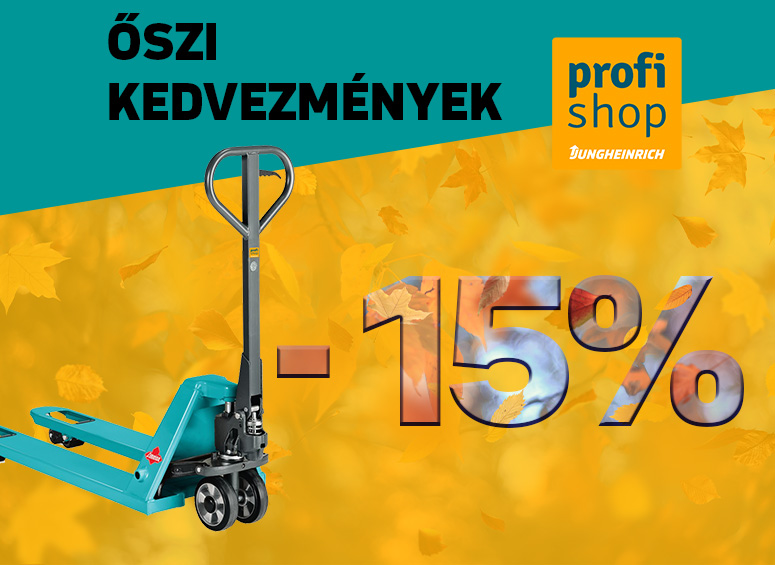 15% kedvezmény kézi raklapemelőkre